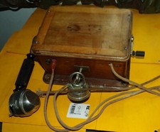 WOODEN TELEPHONE MODEL 1910 WITH TELEPHONE COMBINATION MODEL 1910 1948,