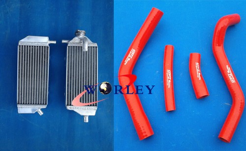 Aluminum radiator red hose - aluminum, +