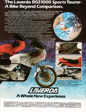 LAVERDA 'RGS Sports Tourer' Motor Cycle ADVERT #2 Vintage 1983 Print Ad 690/101