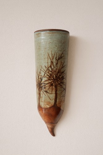 Vase mural grès émaillé - en,