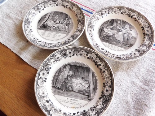 Assiettes anciennes creil - anciennes,