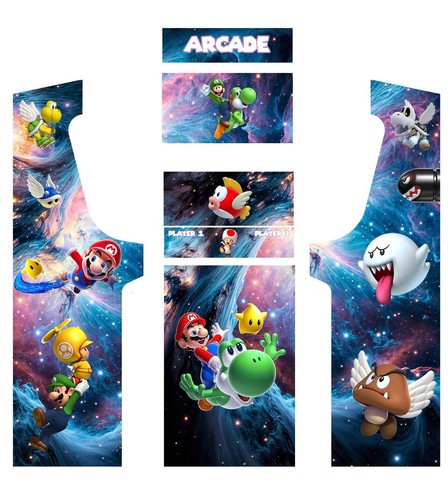 Stickers mario pour borne - stickers,