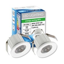  MINI SPOT LED 3W Dimmable 300lumen Blanc Neutre 4000K Spot rond encastrable ...
