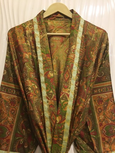 Robe longue kimono vert - , et