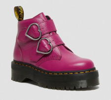 Dr Martens 2 Boucles Devon Cœur Fuchsia 26900673 Classic Doc