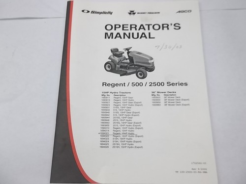 Simplicity regent 500 2500 - regent,