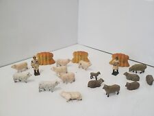 Vintage Britains Lead Sheep and Shepherds with Hay bundles Lot of 20 figurines 