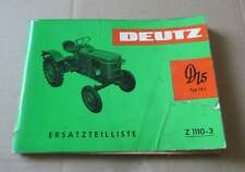 Deutz Tractor D15/D15.1 Spare Parts Catalogue
