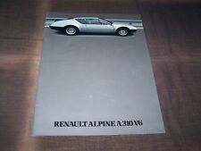 1983 Renault Alpine A 310 V6 Stunning Prestige Brochure!!!
