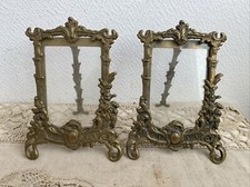 2 Anciens Cadre Photo Laiton Bronze ? A Poser Decor Fleur Cadre Image