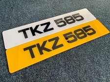 PRINTED 60MM METRO FONT NUMBER PLATES SHOW USE ONLY WONT PASS MOT SET PRESTIGE
