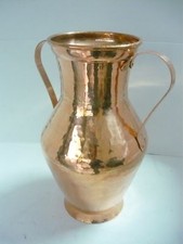 New Copper Amphora Umbrella Holder with Chunky Handles Beautiful Unique Piece