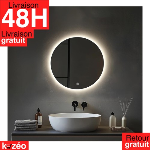 Miroir salle bain rond - de,