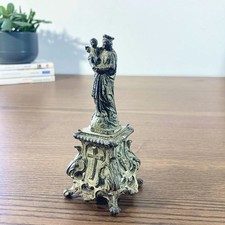 Metal Virgin and Child Statue - Religious Sculpture 1860 - Gothic Style