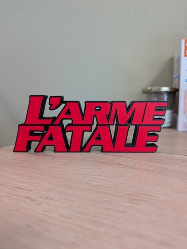 Plaque logo arme fatale 3d - plaque,