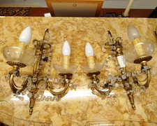 Paire APPLIQUES EN BRONZE A