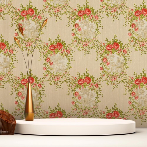 Papier peint fleurs 2516 - papier,