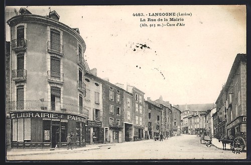 Cpa langogne rue de la - la,