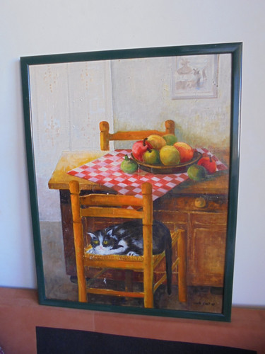 Grand tableau huile - sur, toile