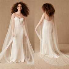 Cathedral Length Bridal Shawl Cape Pearls Wedding Cape cloak Accessories