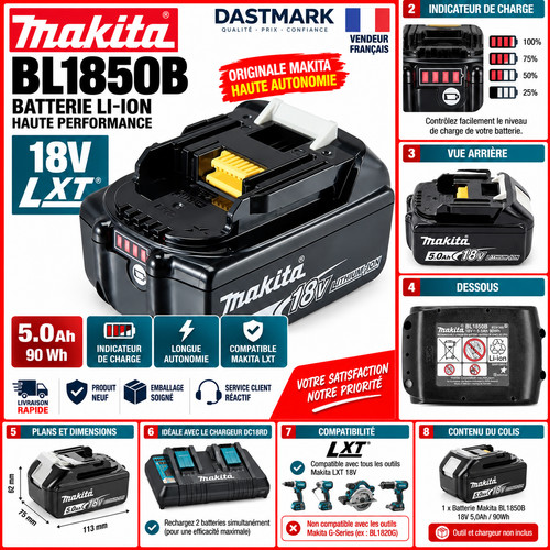 Batterie makita bl1850b 18v - batterie,