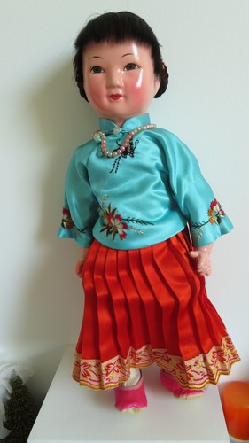 Poupée ancienne asiatique - poupée,