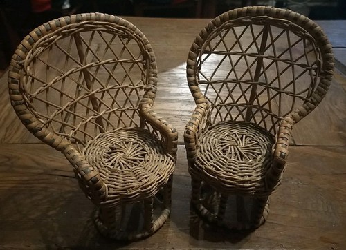 Fauteuils miniatures anciens - miniatures,