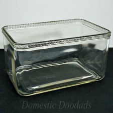 Antique Glass Battery Box Greek Key Design Aquarium Terrarium 11 X 7 X 6