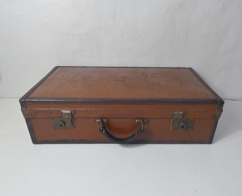 Ancienne valise bois - bois, cuir