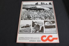 Spider 1000 CG Chappe freres et gessalin Simca French language brochure brochure