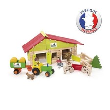 JEUJURA - Ferme en bois avec Tracteur et Animaux - 140 pcs