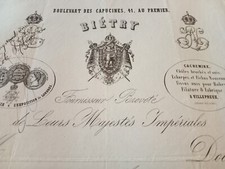 [SECOND EMPIRE INVOICE PARIS HABERDASHERY - HEADER ] CASHMERE SCARF FABRIC SHAWL