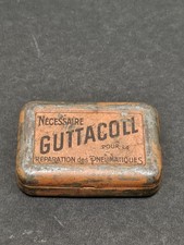 Old box rustina GUTTACOLL bicycle old French tin case patch shots