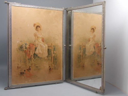 Miroir triptyque ancien - ancien, de