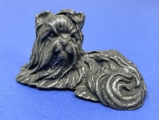 Antique Small Yorkshire Miniature Tin Dog Showcase Object