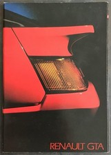 RENAULT GTA V6 & V6 TURBO Car Sales Brochure For 1987 #25 130 07