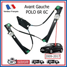 Mécanisme de Leve Vitre Avant Gauche pour VW Polo - 5 portes = 6R4837461