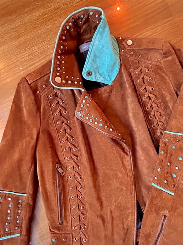Veste daim marron - veste,