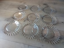Lot de 10 assiettes à dessert en verre - Duralex - Pub margarine Excel - Vintage