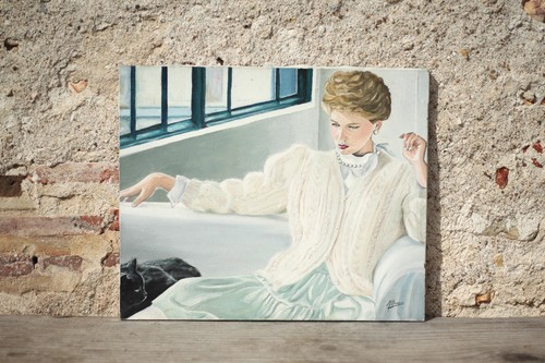 Huile sur toile signée - ,, femme