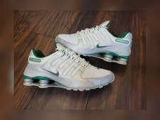 Nike Shox NZ Mens Green Silver White 2006 Running Shoes Size 12 Y2K