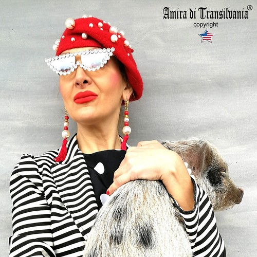 Red bonnet che - red, beret