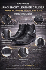 Bottes De Moto En Cuir Courtes