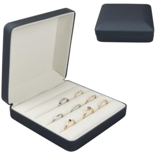 Boîte rangement bagues - , cuir