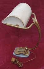rare beautiful large BRONZE office notary lamp lyre art nouveau decorations
