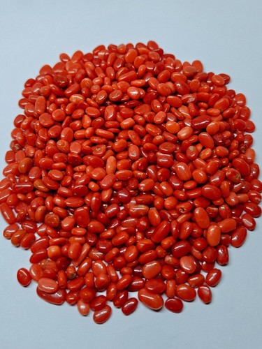 Lot perles ovales - 50, corail