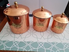 3 pots à épices en cuivre