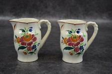 LOT DE 2 ANCIENS CREMIER / POT A LAIT EN FAIENCE DE ST AMAND