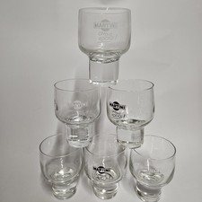 LOT 6 VERRES APERITIFS MARTINI