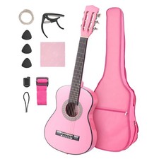 Uimoso Guitare classique pour enfants débutants 78 cm rose avec cordes en nylon